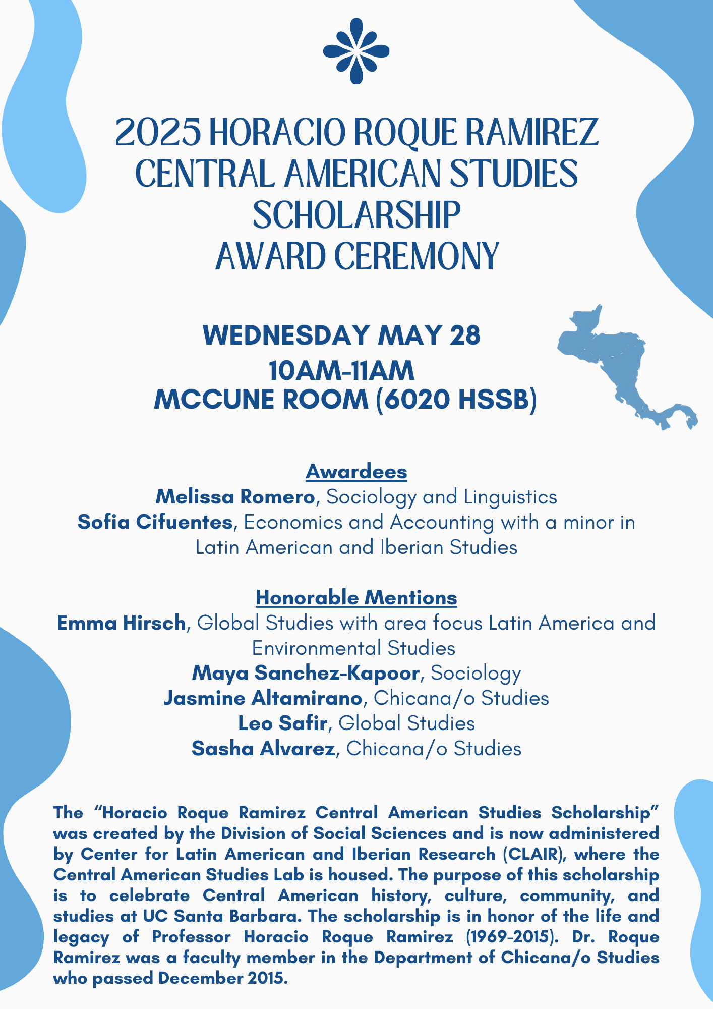 Flyer to Horacio Roque Ramirez Scholarship