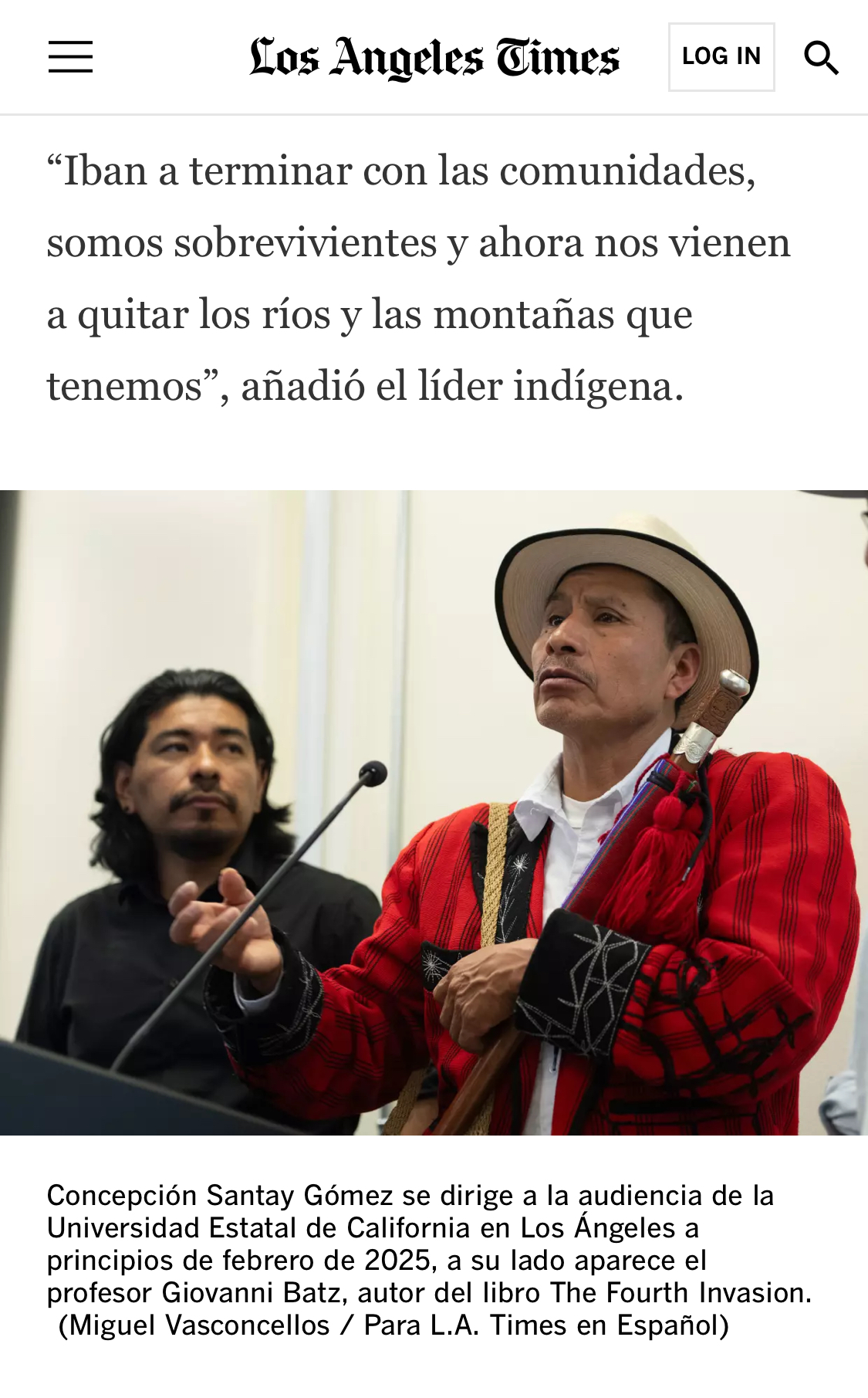 Screengrab of Article