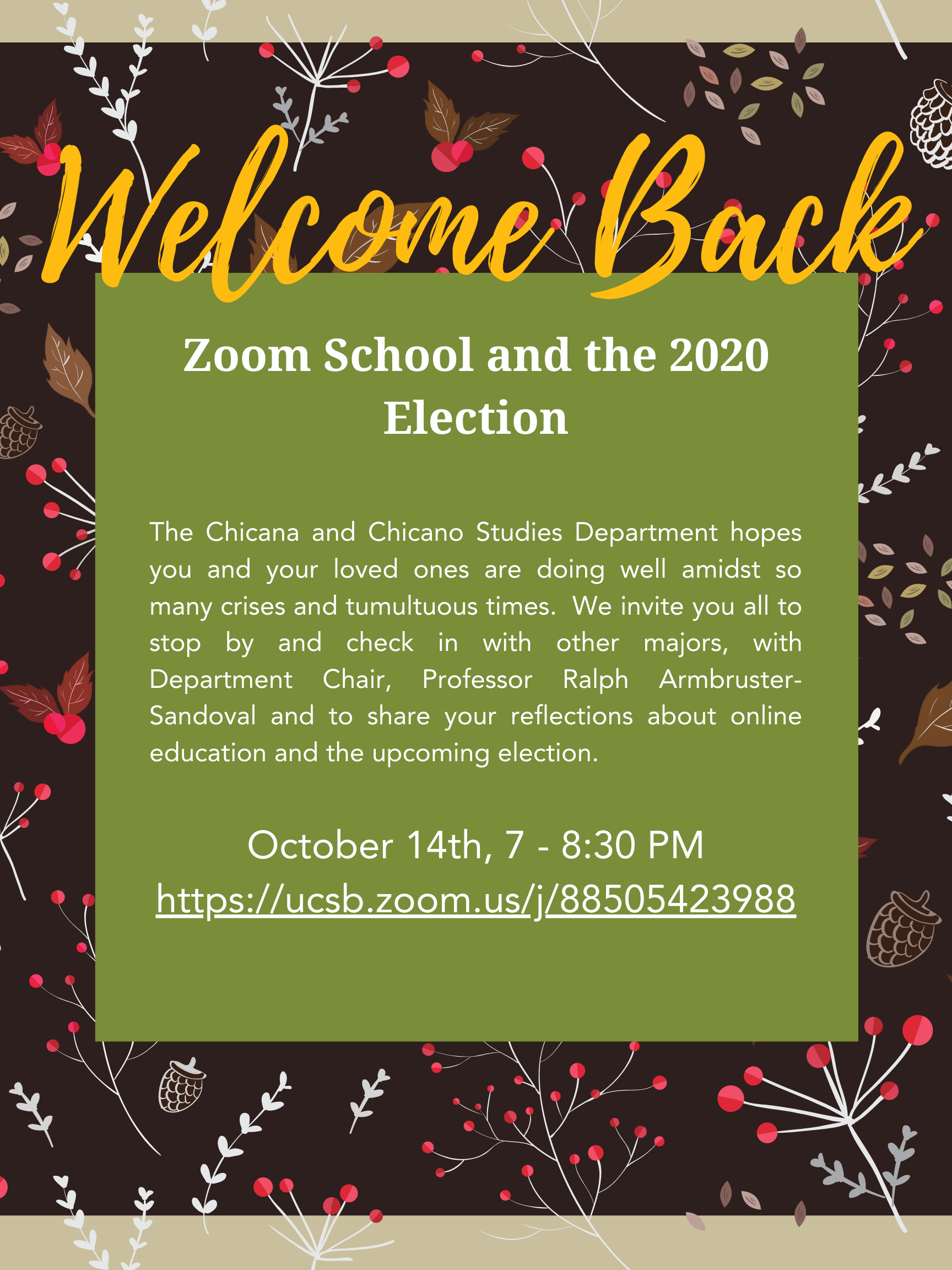 Welcome Back: Zoom School and the 2020 Election Event Image