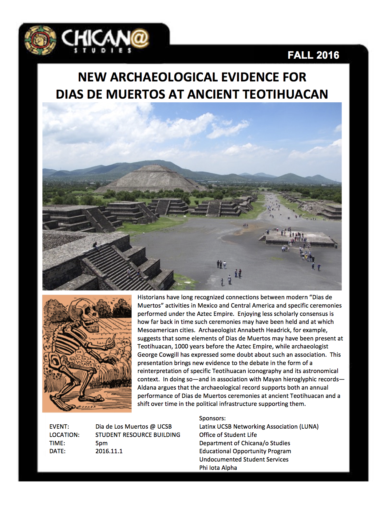 CHST Colloquium -- Dias de Muertos at Ancient Teotihuacan Event Image